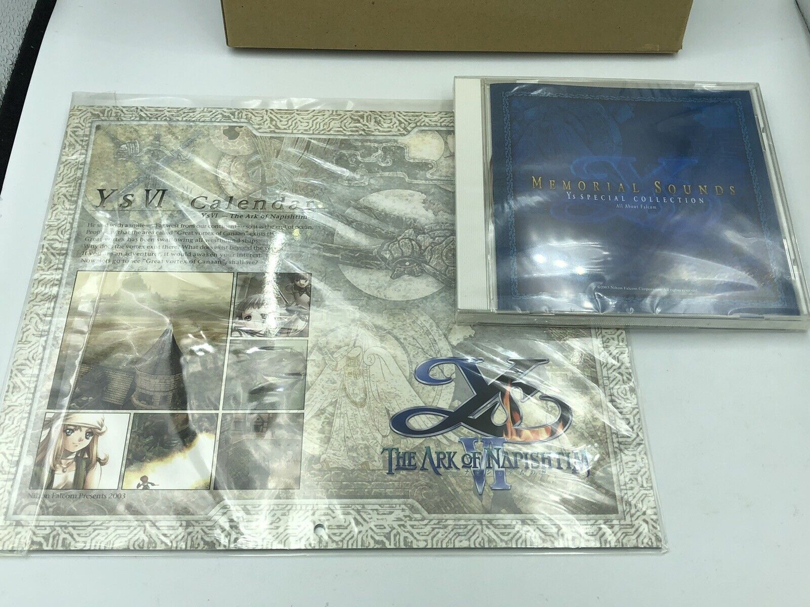 Ys VI: The Ark of Napishtim Falcom Mail-Order Special Package w/ soundtrack CD