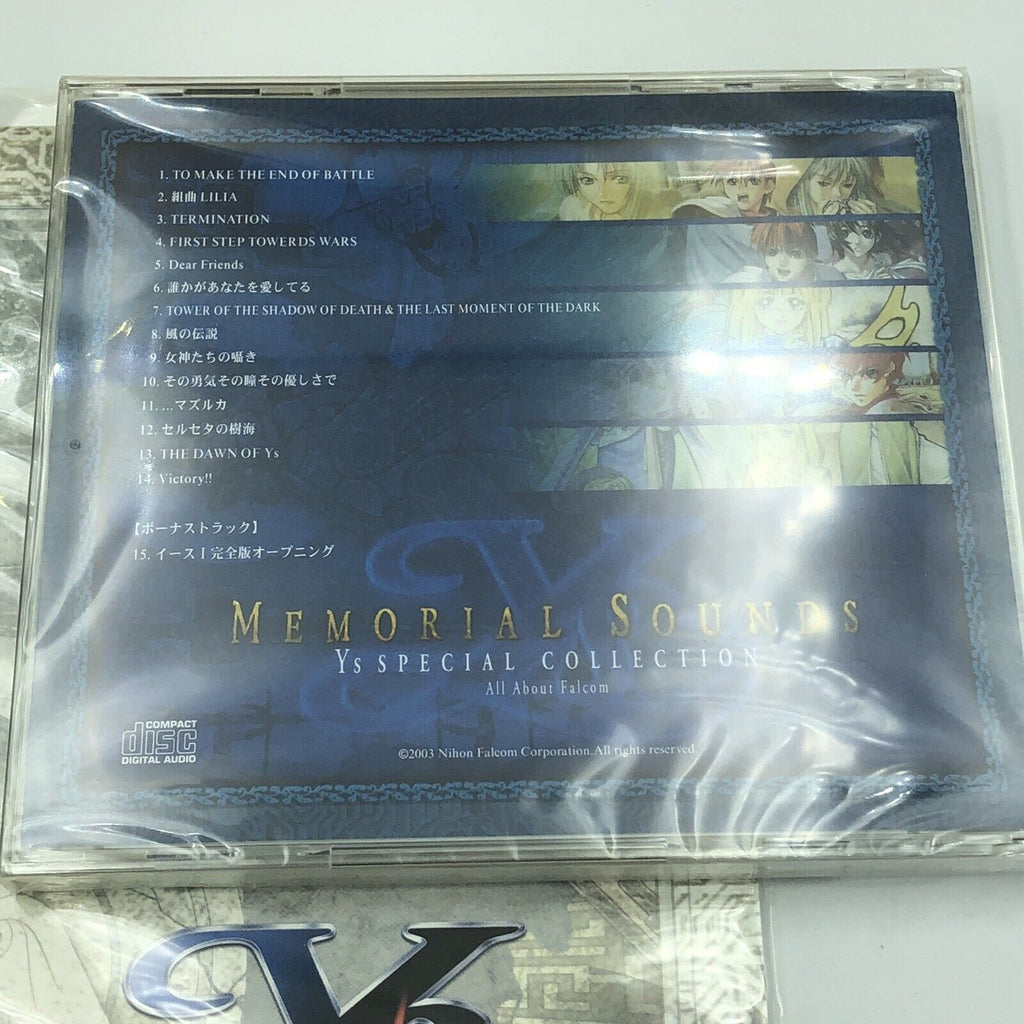 Ys VI: The Ark of Napishtim Falcom Mail-Order Special Package w/ soundtrack CD
