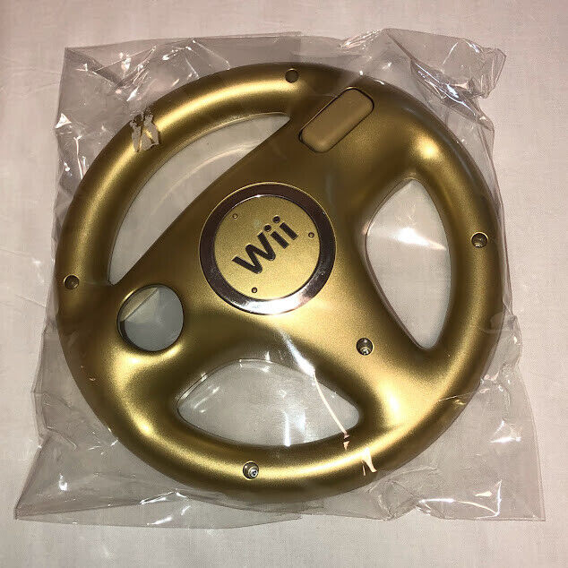 Wii Gold Wheel Club Nintendo exclusive Golden Handle reward prize steering wheel