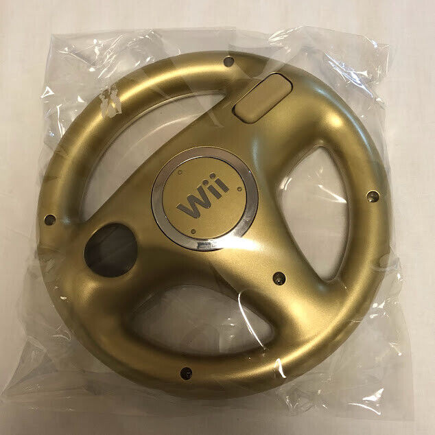 Wii Gold Wheel Club Nintendo exclusive Golden Handle reward prize steering wheel