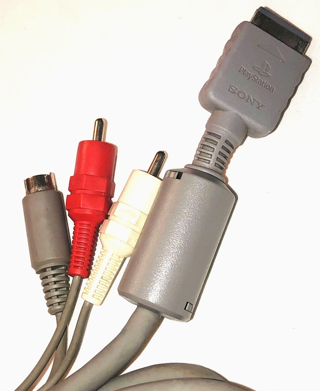 Official Sony Playstation PS1/PS2/PS3 S-Video Cable SCPH-1100 authentic OEM gray