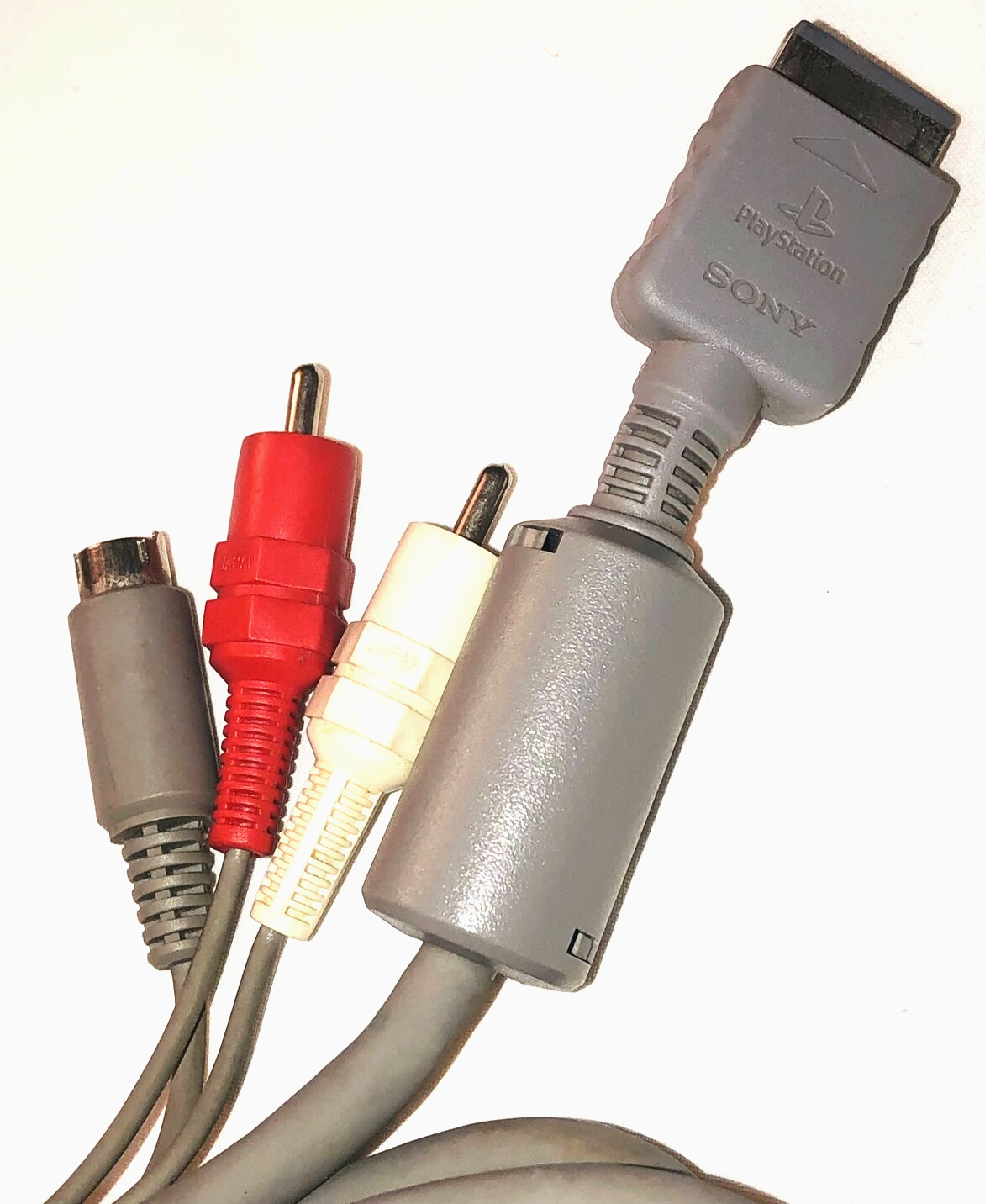 Official Sony Playstation PS1/PS2/PS3 S-Video Cable SCPH-1100 authentic OEM gray