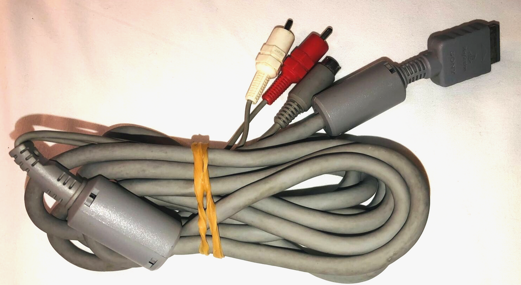 Official Sony Playstation PS1/PS2/PS3 S-Video Cable SCPH-1100 authentic OEM gray