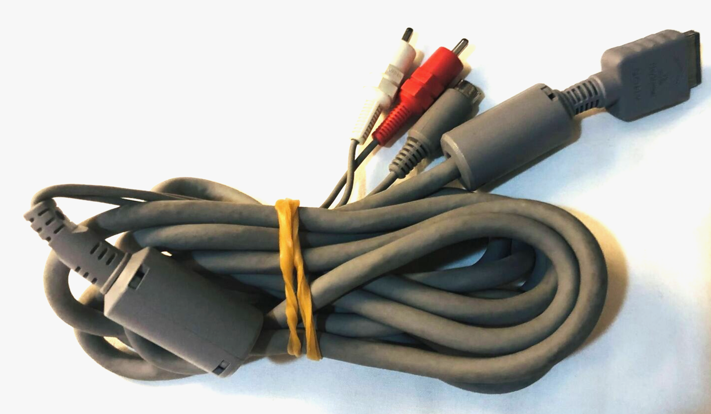 Official Sony Playstation PS1/PS2/PS3 S-Video Cable SCPH-1100 authentic OEM gray
