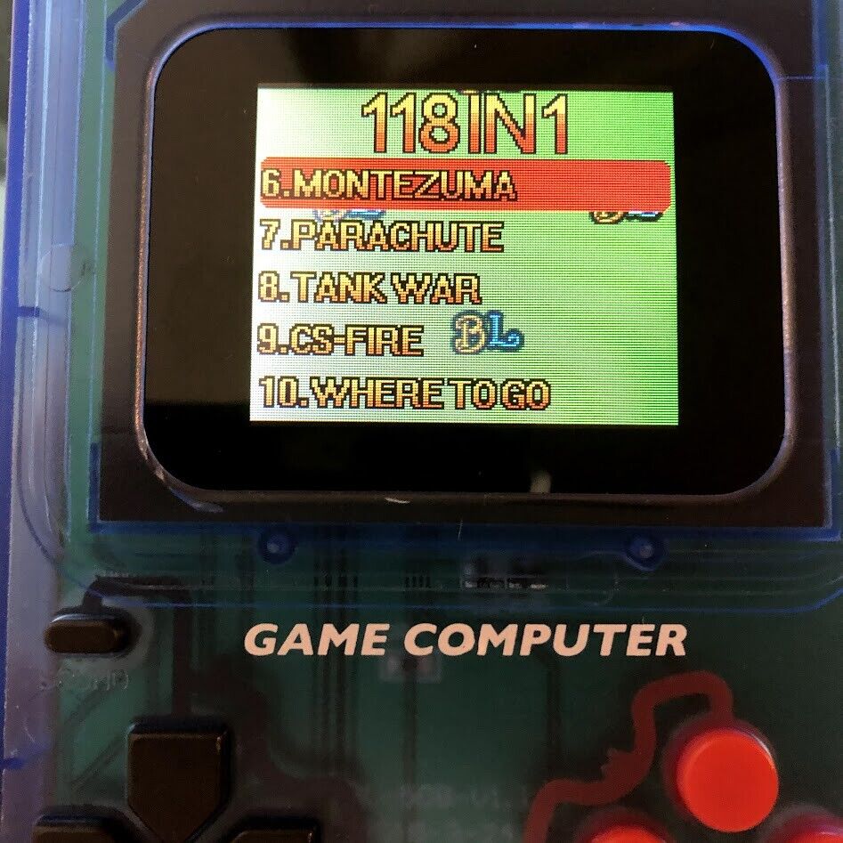 Handheld Game Computer Game Boy clone Famiclone 118-in-1 romhacks backlit screen