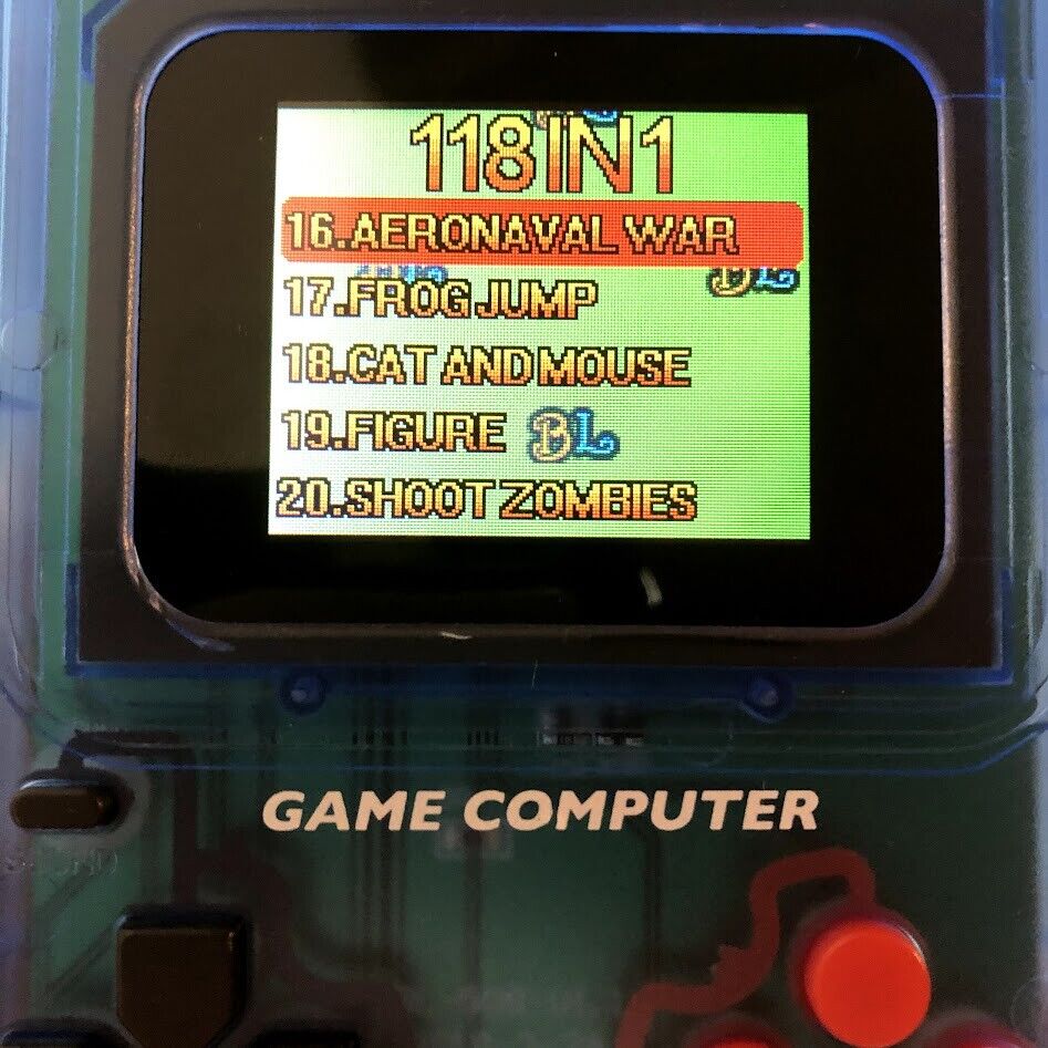 Handheld Game Computer Game Boy clone Famiclone 118-in-1 romhacks backlit screen