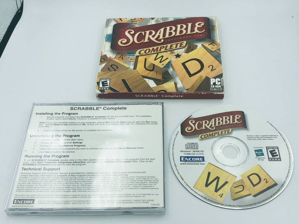 Scrabble Complete PC With Slipcover Windows XP/98/Me/2000 Blitz Crossword puzzle