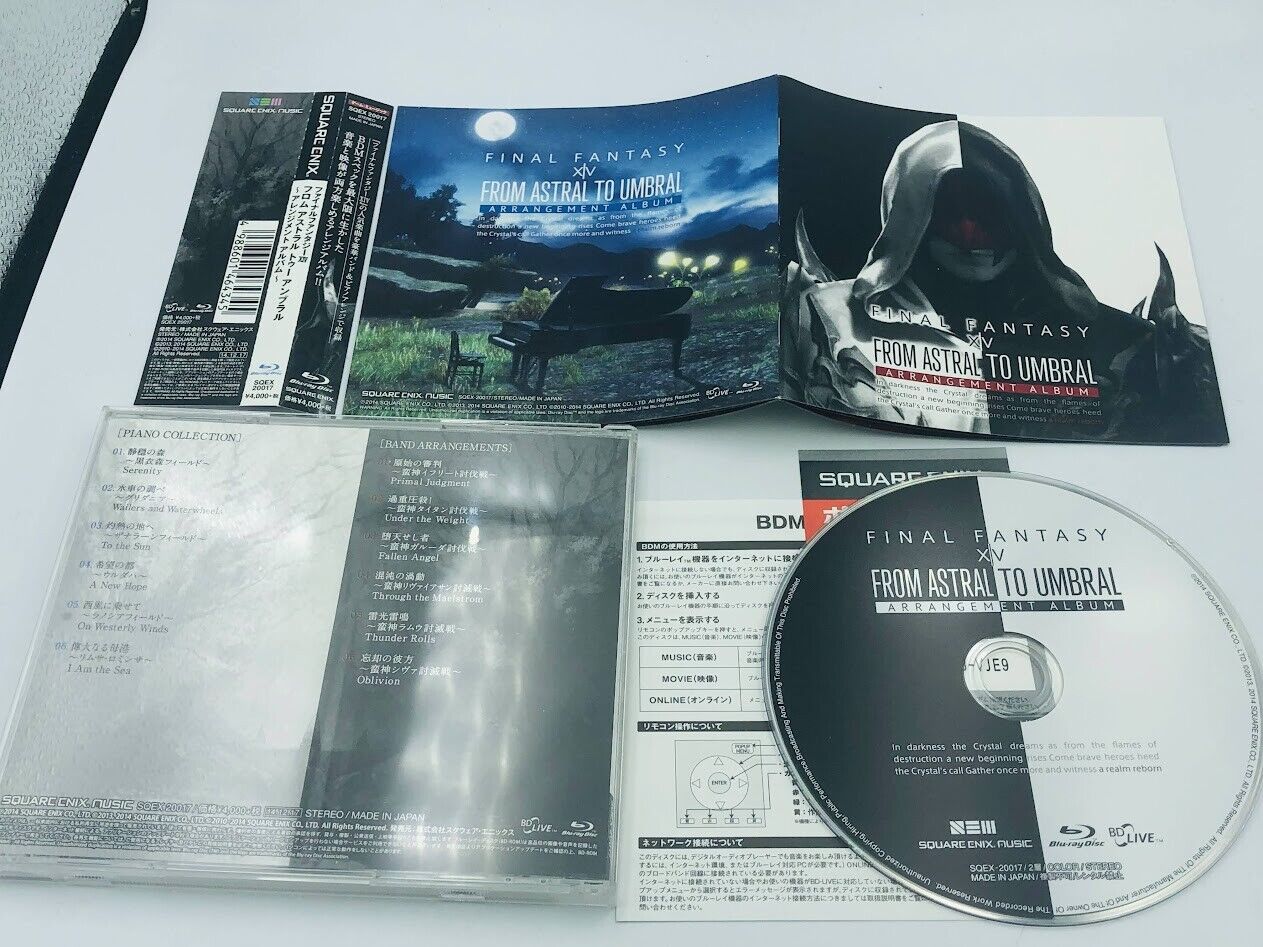 Final Fantasy XIV From Astral to Umbral Band & Piano Soundtrack Blu-Ray disc/MP3