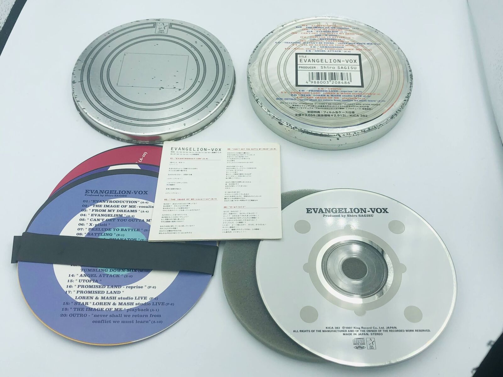 Evangelion-Vox KICA-382 Soundtrack CD Shiro Sagisu King Records metal tin case