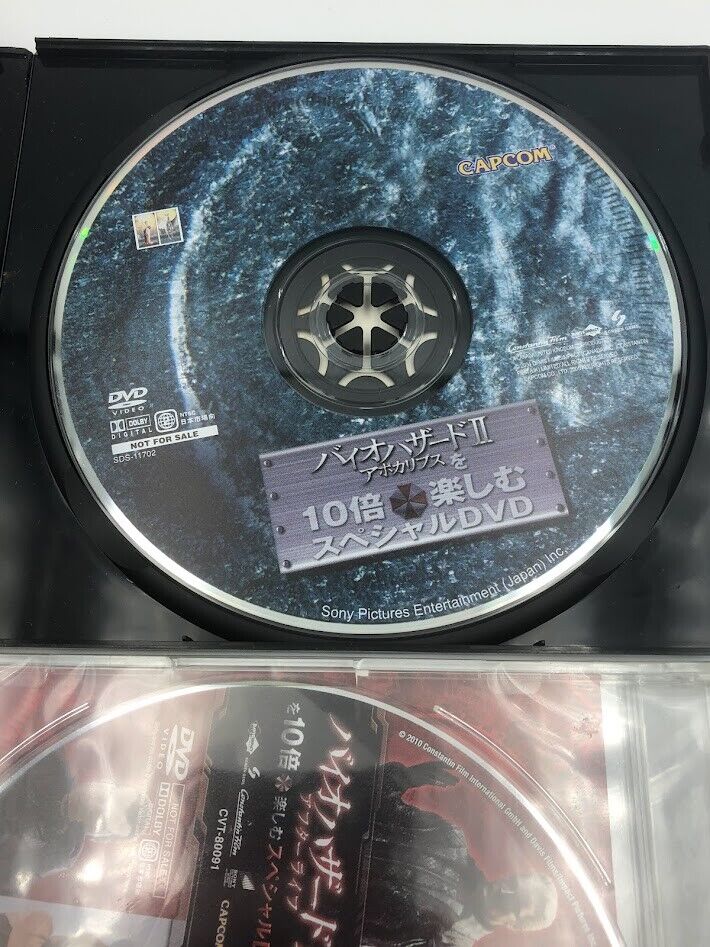 Biohazard II Resident Evil Apocalypse & IV Afterlife Capcom set of 2 promo DVDs