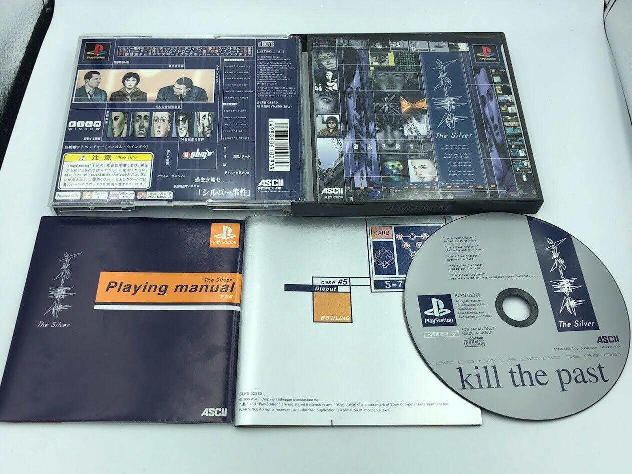 The Silver Case Playstation PS1 Jiken case manual Suda51 Grasshopper Manufacture
