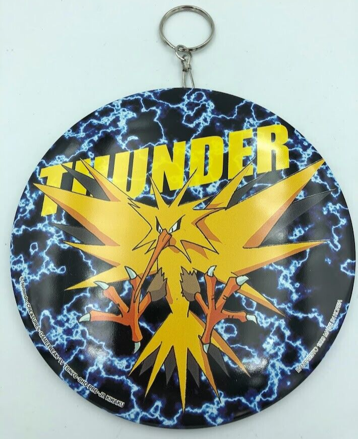 Pokémon Zapdos LARGE can badge 1999 14cm Pokemon Pocket Monster keychain Thunder