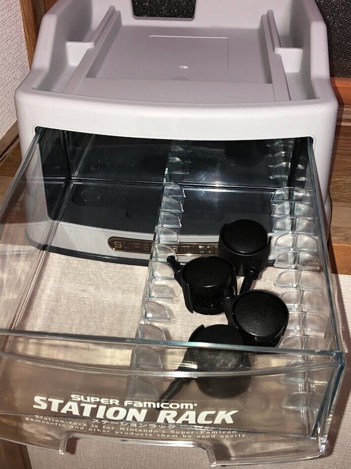 New in Box Nintendo Super Famicom Station Rack storage case Super Mario unused
