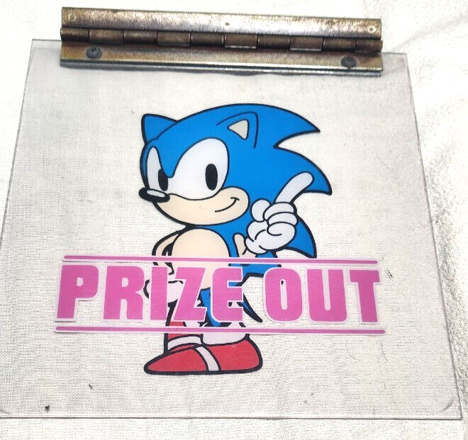 Sega Sonic the Hedgehog UFO Catcher Prize Out acrylic door flap Japan arcade