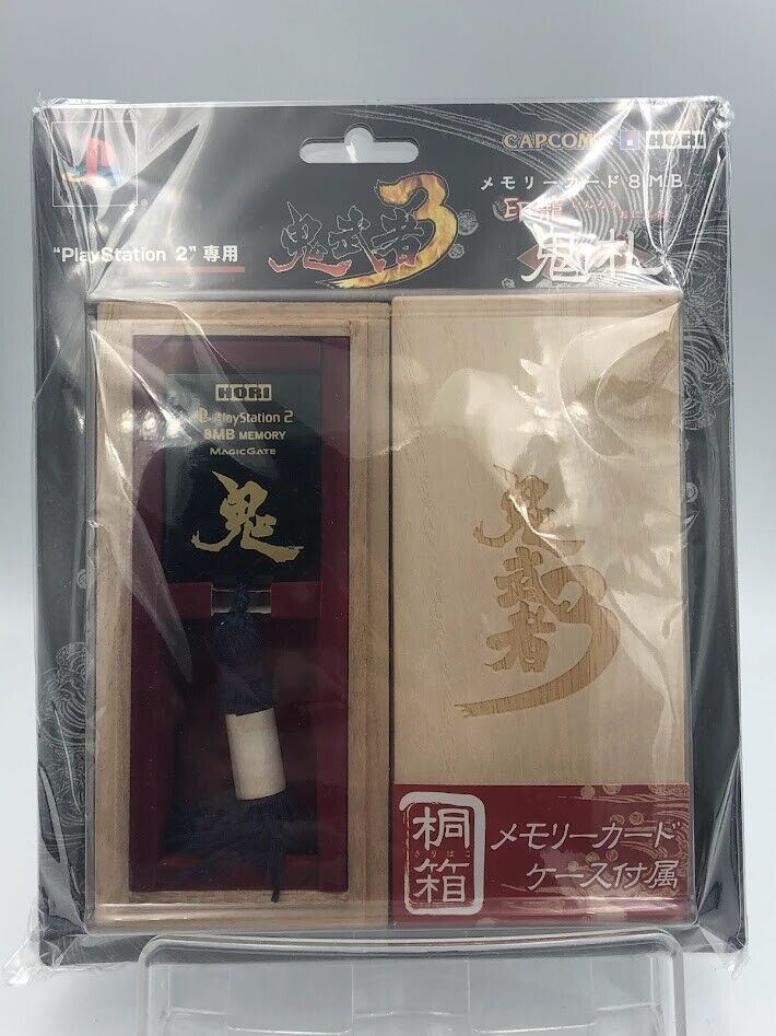 Onimusha 3 Limited Edition Memory Card in Paulownia Wood Box Hori Playstation 2