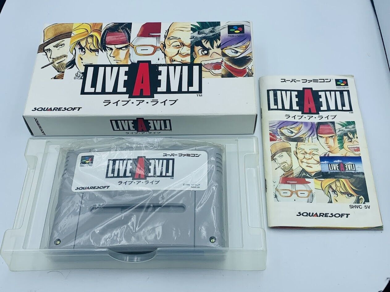 Live A Live Nintendo Super Famicom Japan SNES COMPLETE box CIB boxed Squaresoft