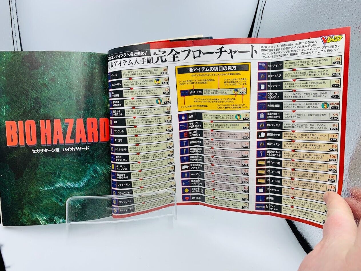 Biohazard Sega Saturn Version V-Jump Guide Book artbook Japan Resident Evil 1997