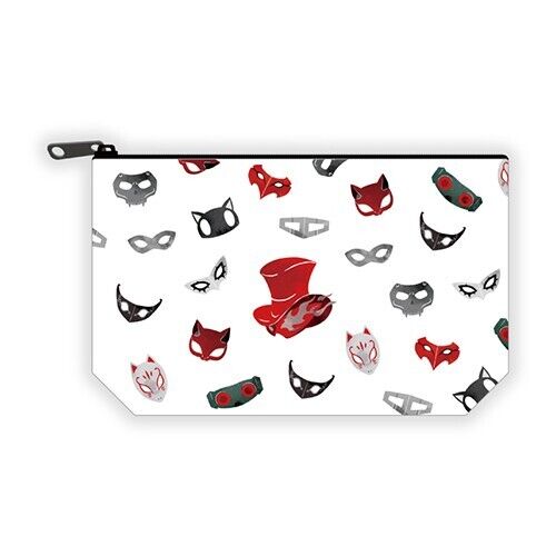 Persona 5 The Royal × Aquarelle collabo Mask design synthetic leather pouch bag