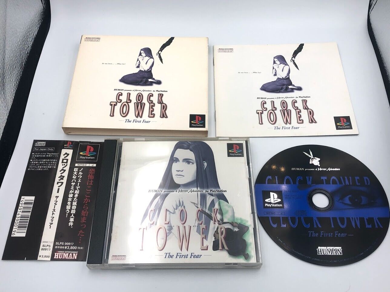 Clock Tower: The First Fear Limited Edition Playstation PS1 Japan w Fan Book