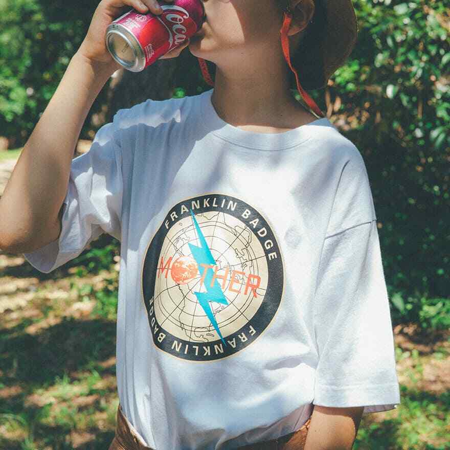 Mother Franklin Badge logo Earthbound T-Shirt Official Japan Size LL Nintendo