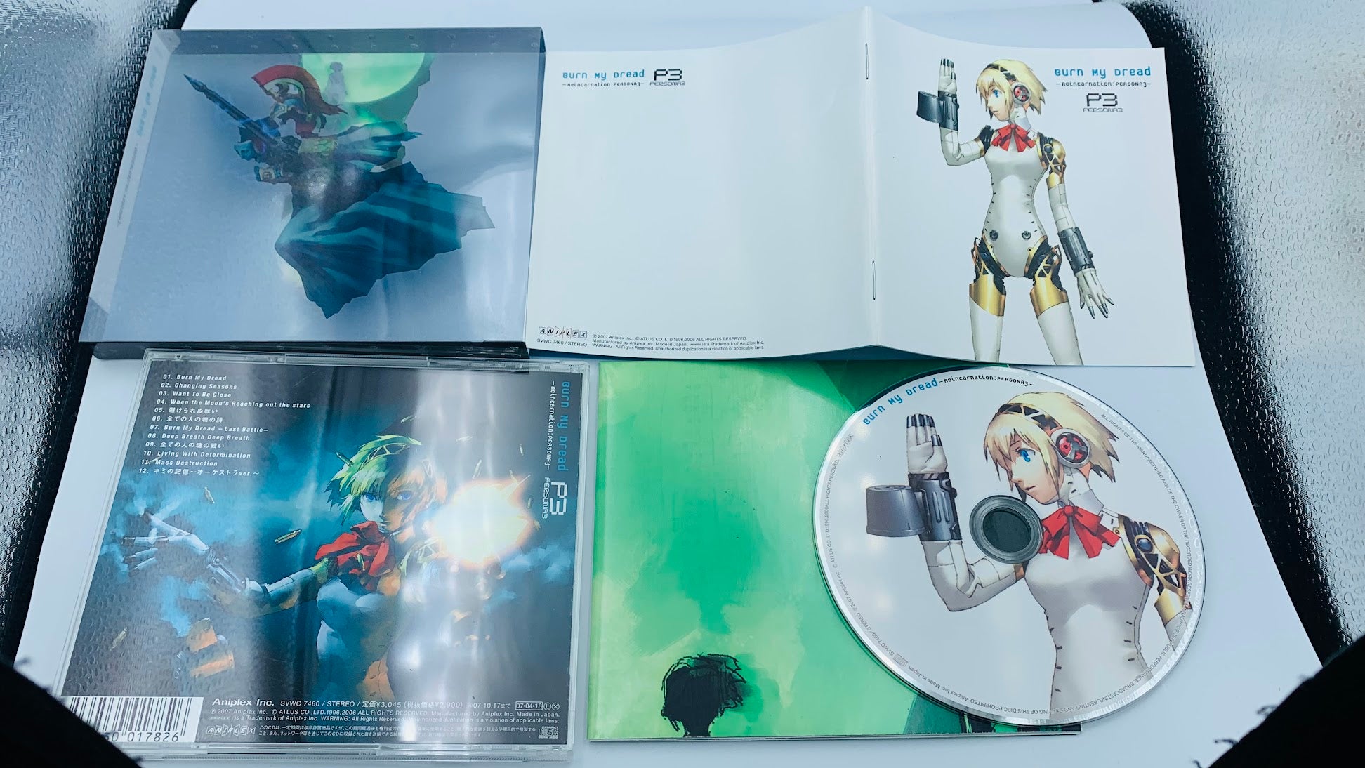 Burn My Dread Reincarnation Persona 3 soundtrack CD FIRST PRINT slipcover+poster