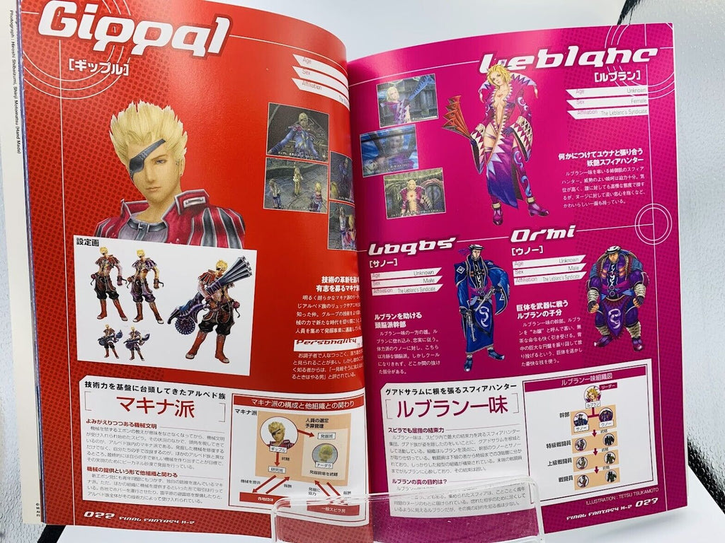 Final Fantasy X-2 The Sphere With Materials Tetsuya Nomura Square art book Japan