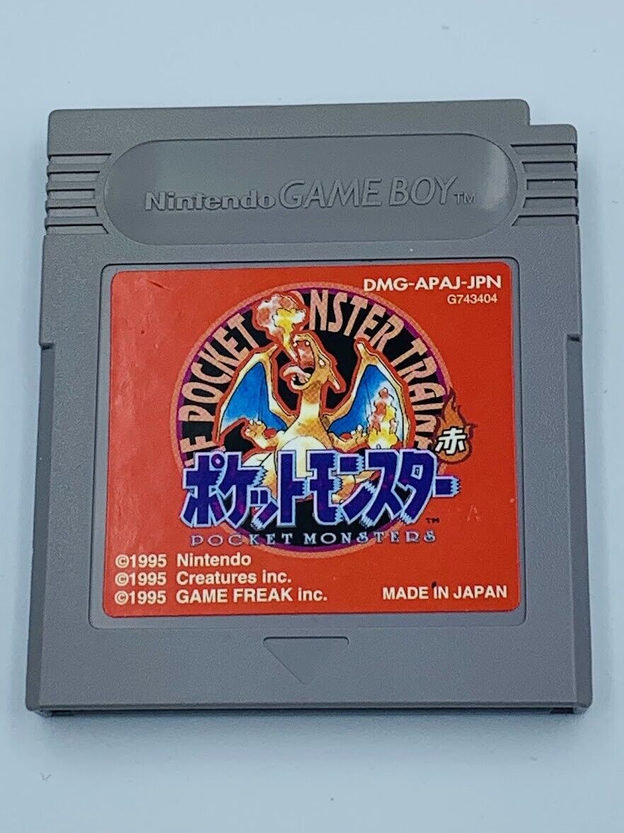 Pokemon Red Version Nintendo Game Boy Japan authentic w/NEW save battery Pokémon