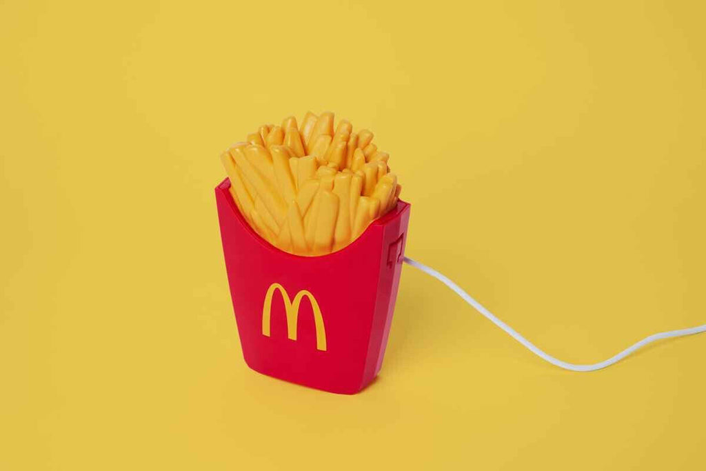 McDonald's+Bruno 2024 Lucky Bag USB French Fry Humidifier+Fleece blanket+Pouch
