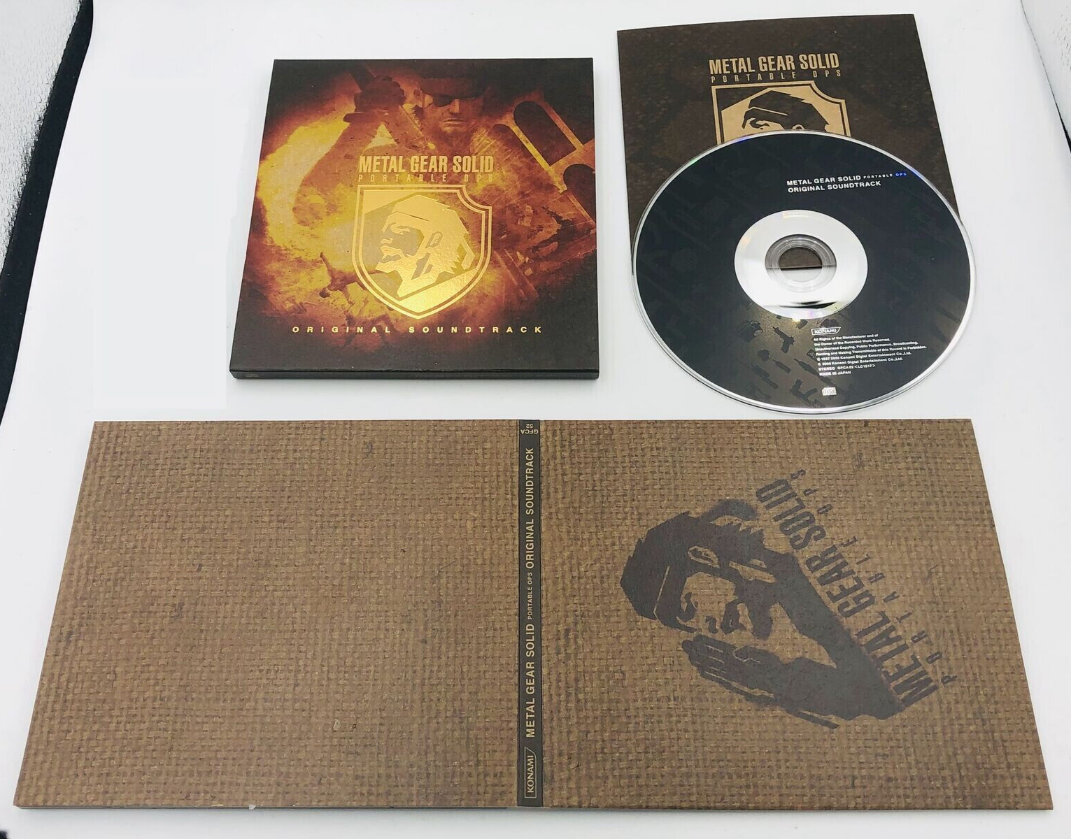 Metal Gear Solid Portable Ops original soundtrack CD first print GOLD slipcover