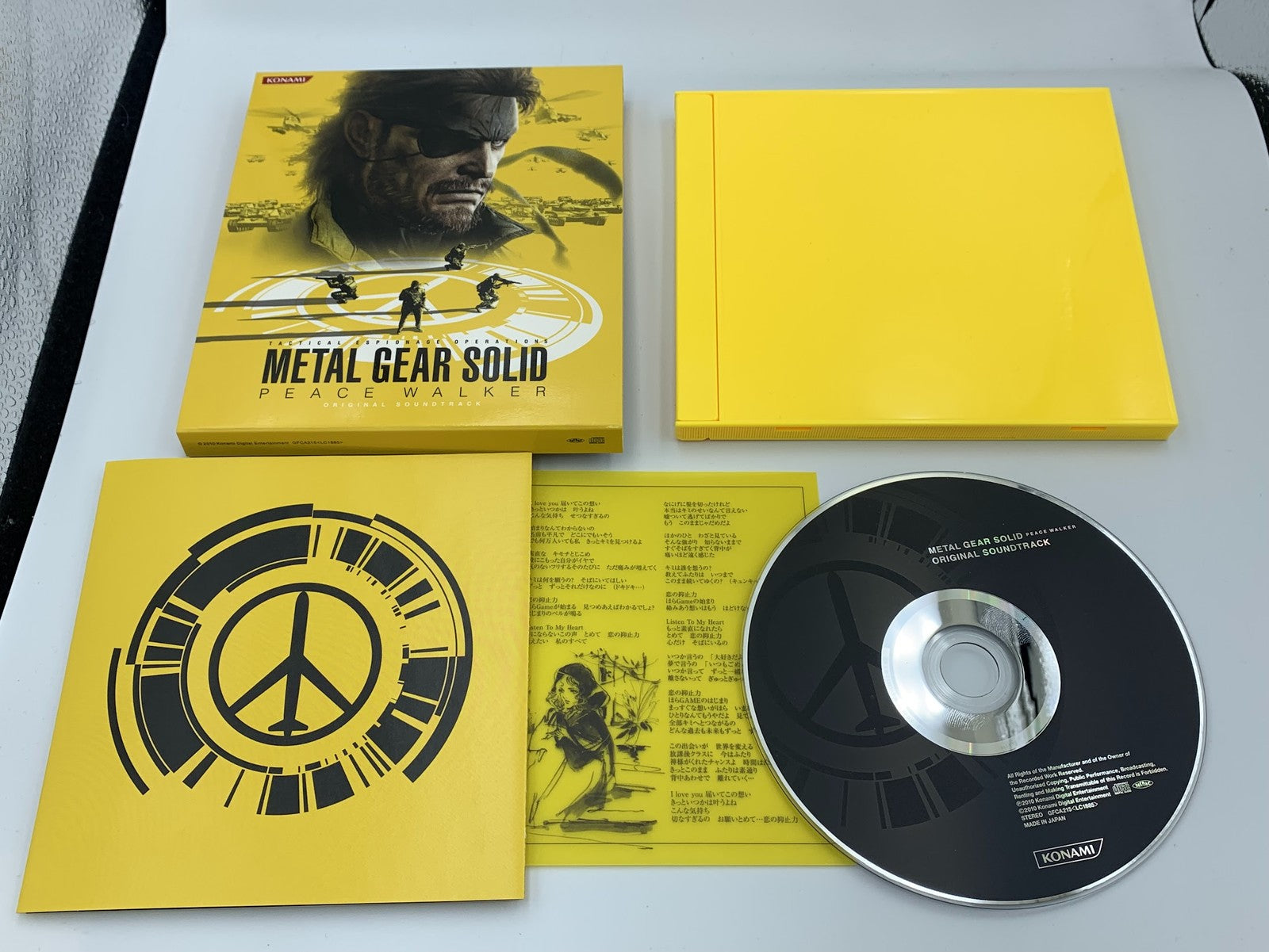 Metal Gear Solid Peace Walker Original Soundtrack CD first print with slipcover