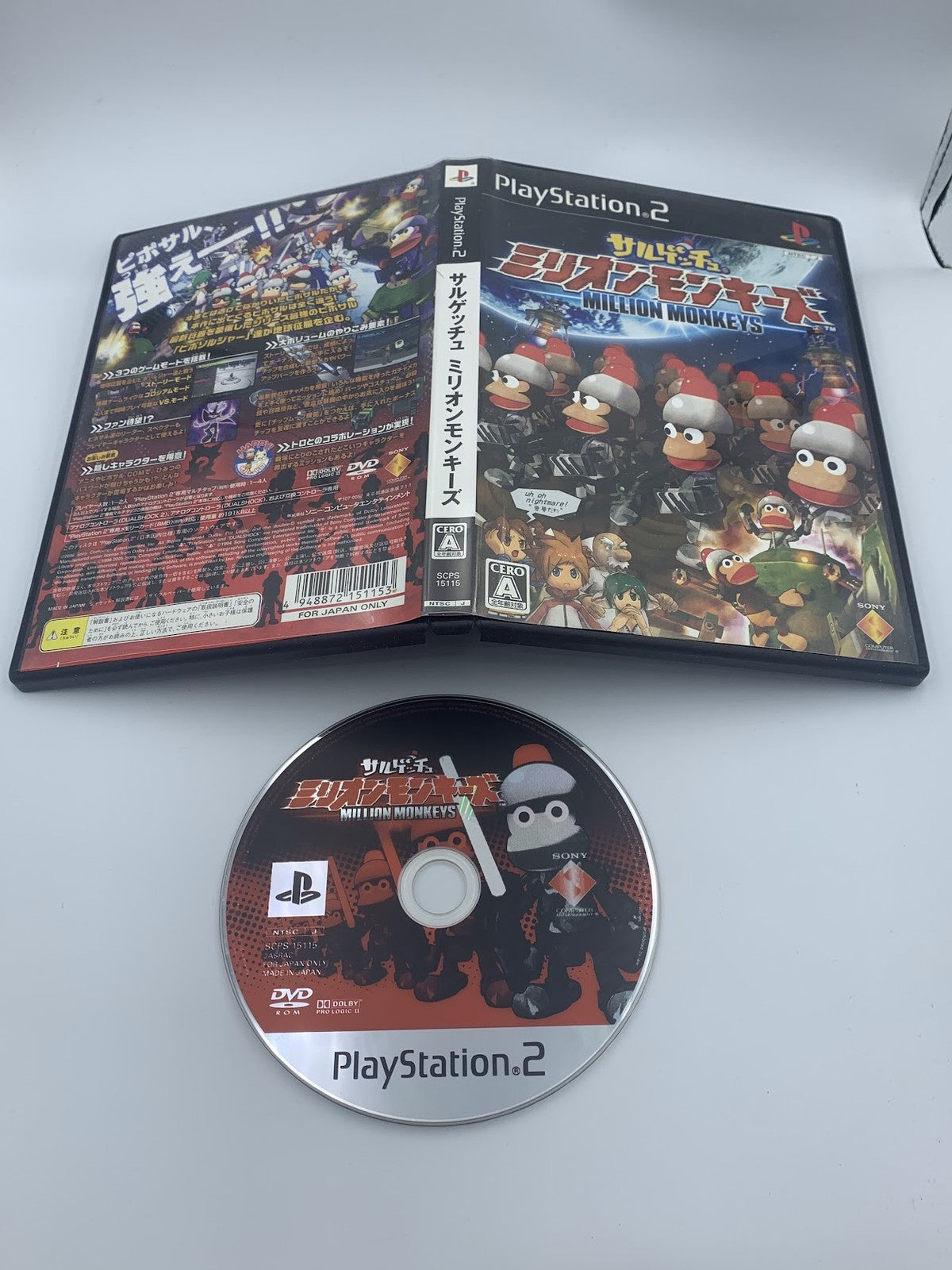 Ape Escape Million Monkeys Saru Getchu Playstation 2 Japan version with case PS2