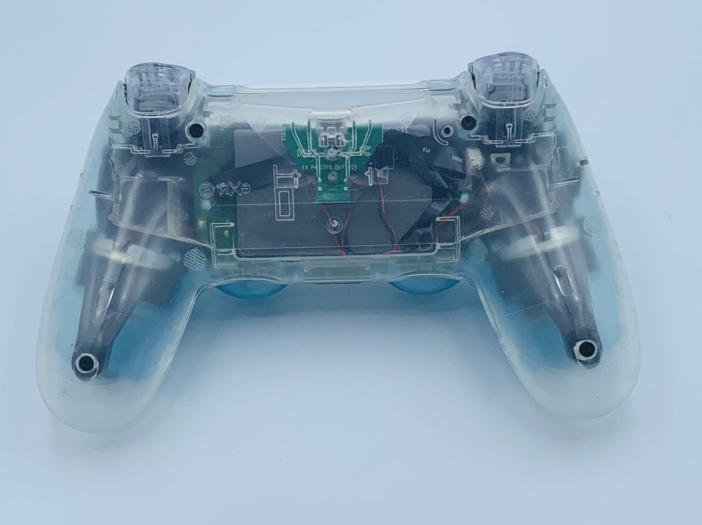 Custom DualShock 4 Clear Blue Wireless Controller Playstation 4 with color LEDs
