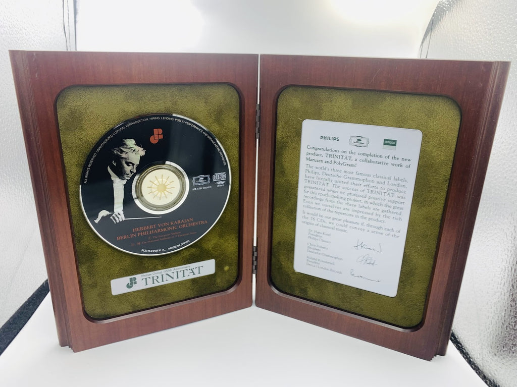 Trinität Philips Group 100th Anniversary plaque w Herbert von Karajan Anthems CD