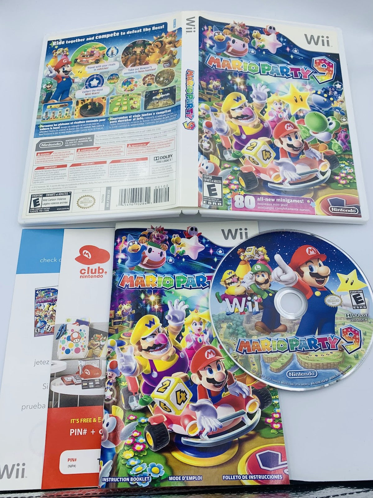 Mario Party 9 Nintendo Wii USA version COMPLETE with case and manual CIB