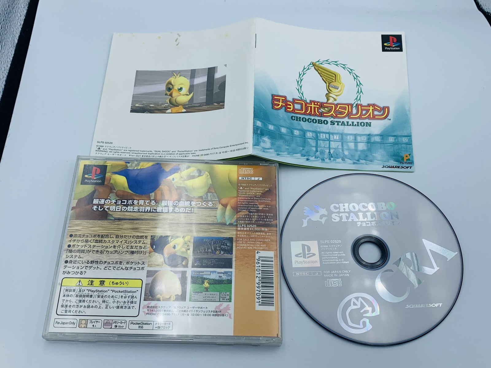 Chocobo Stallion Playstation PS1 Japan import COMPLETE w/ case manual Squaresoft