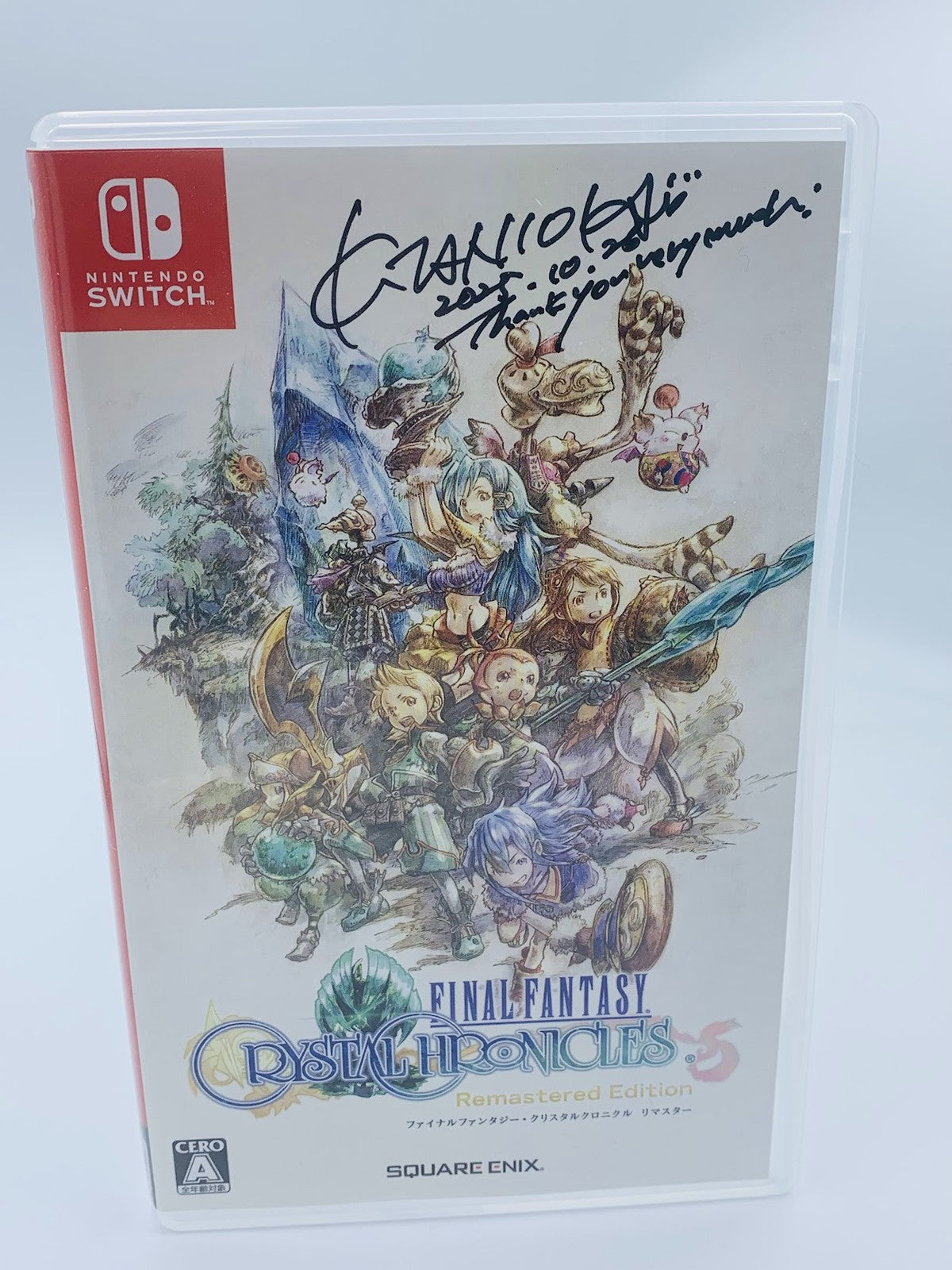 Final Fantasy Crystal Chronicles Remastered Nintendo Switch SIGNED Kumi Tanioka