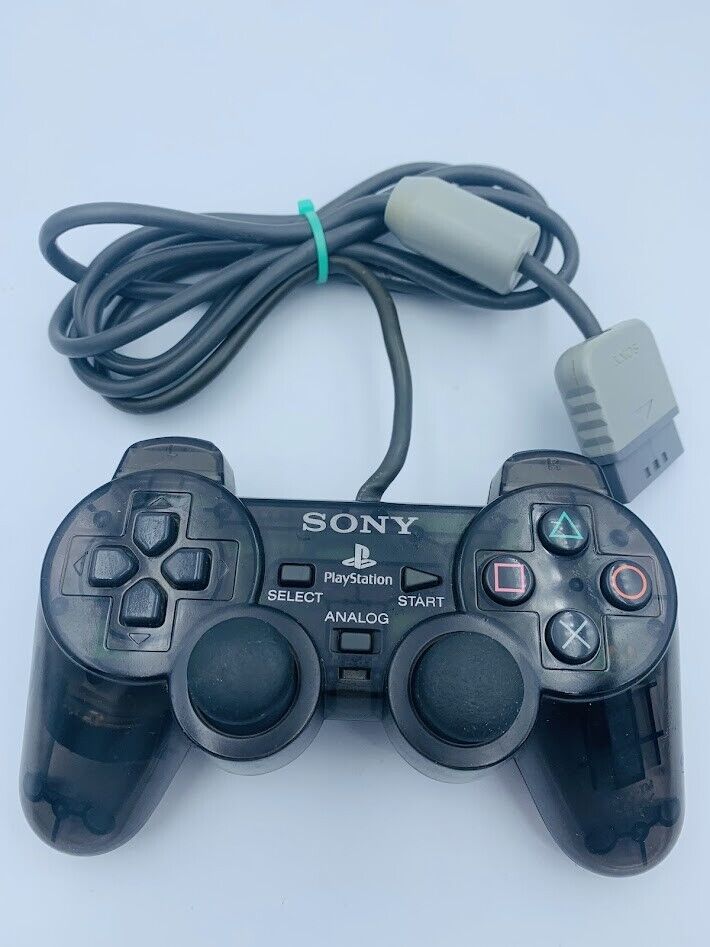 Playstation DualShock Controller Clear Black SCPH-1200 PS1 official authentic