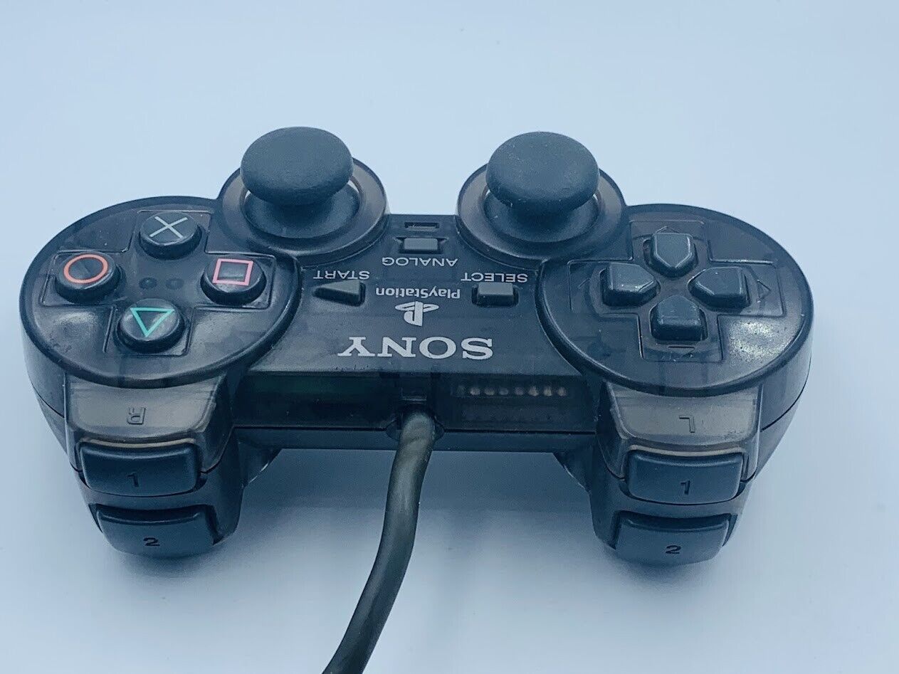 Playstation DualShock Controller Clear Black SCPH-1200 PS1 official authentic